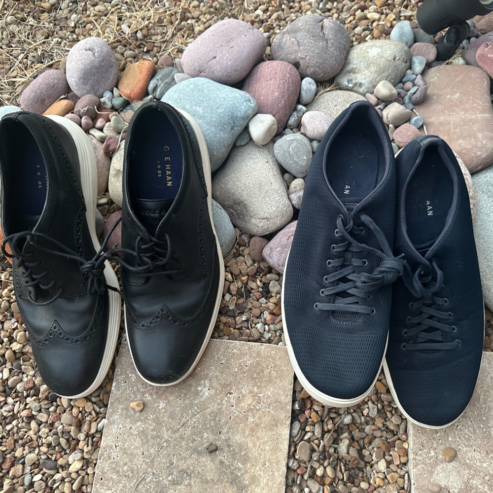 2 pair-Men’s 11M Cole Haan Grand zero -Navy Shoes